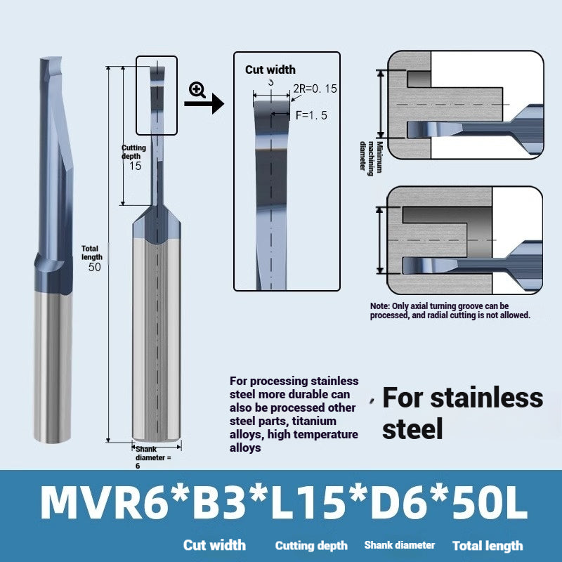1139-MVR tungsten steel alloy large depth of cut groove cutter stainless steel, copper and aluminum with small hole coating boring cutter anti-vibration face groove cutter Shandong Denso Pricision Tools Co.,Ltd.